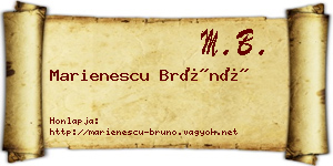 Marienescu Brúnó névjegykártya